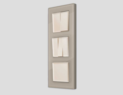 Комплект механизма 3-кл выключателя AMBRELLA VOLT ALFA Бежевый матовый QUANT (AP3250, VM133) MA325010 фото 3