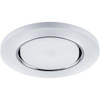 Светильник встраиваемый с белой LED подсветкой Feron CD5020 потолочный GX53 без лампы, белый матовый