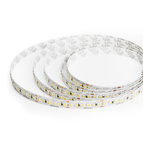 Светодиодная LED лента Feron LS502, 180SMD(2835)/м 16Вт/м 24V 5000*10*1.22мм 6000К IP20 фото 7