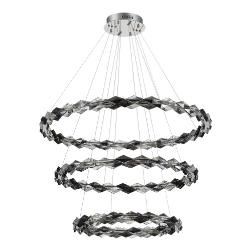 SL6009.103.03 Люстра подвесная ST-Luce Хром/Прозрачно-Дымчатый LED 1*75W 3000K DIAMANTA фото 4