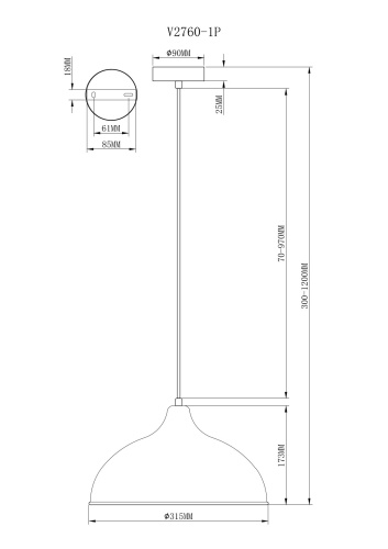 Подвесной светильник Moderli V2760-1P Sega фото 2 Подвесной светильник Moderli V2760-1P Sega фото 2