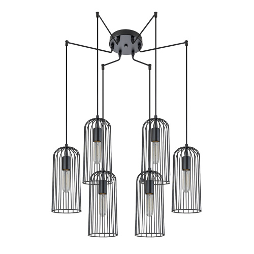 Подвесной светильник Escada 10198/6 E27*60W Black фото 3 Подвесной светильник Escada 10198/6 E27*60W Black фото 3