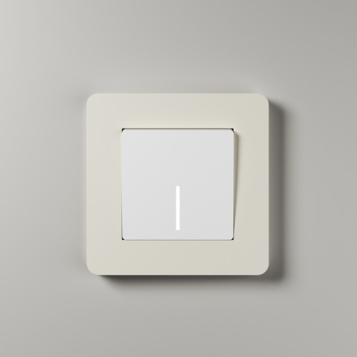 Рамка из поликарбоната на 1 пост Split айвори/белый, soft-touch W0013066 фото 5 Рамка из поликарбоната на 1 пост Split айвори/белый, soft-touch W0013066 фото 5