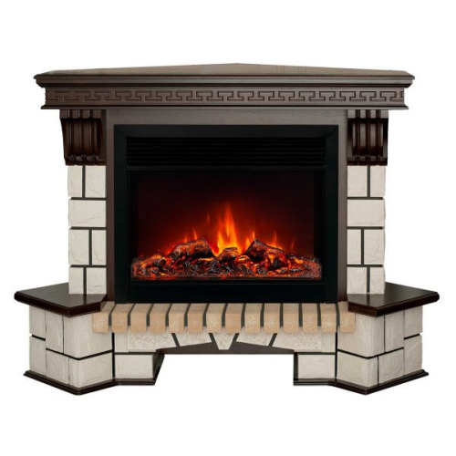 Электрокамин RealFlame Stone Coner AO античный дуб с очагом Moonblaze Black Электрокамин RealFlame Stone Coner AO античный дуб с очагом Moonblaze Black