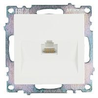 Розетка компьютерная 1-местная RJ-45 (механизм), STEKKER GLS00-7107-01, серия Катрин, белый