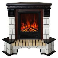 Электрокамин RealFlame Stone Coner AO античный дуб с очагом Eugene