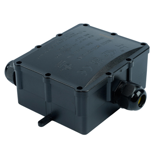 Распределительная коробка STEKKER LD553, количество вводов: 4, поликарбонат, нейлон, цвет черный, размер 163,1*151,6*59,4мм. фото 7