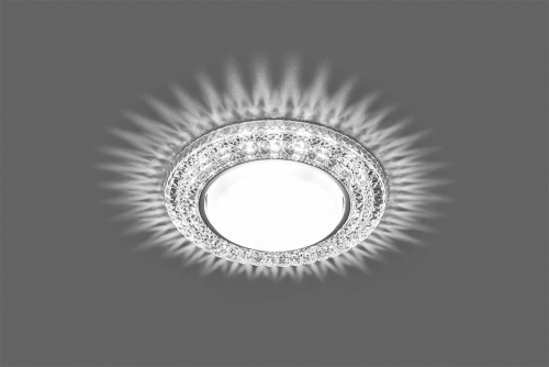 Светильник встраиваемый с белой LED подсветкой Feron CD4020 потолочный GX53 без лампы прозрачный фото 8