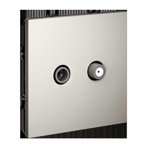 Розетка телевизионнная встраиваемая Voltum S70 оконечная TV+SAT, (кашемир) VLS060403 Розетка телевизионнная встраиваемая Voltum S70 оконечная TV+SAT, (кашемир) VLS060403