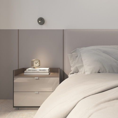 DK5072-DN Бра SHINE WALL со светодиодом, D104*H68, IP20, 3000К, 3W, RA?90, темный никель, алюминий фото 10