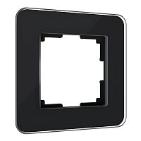 Рамка из стекла на 1 пост Elite черный W0012448