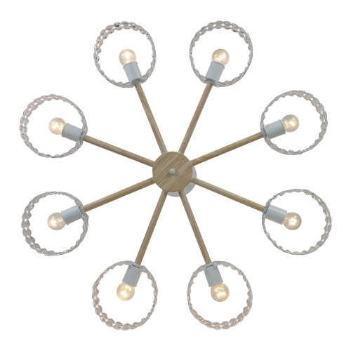 Светильник на штанге Escada 679/8P E27*60W White/Wood фото 4