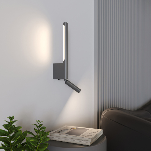 Светильник настенный светодиодный Sarca LED графит 4000К 40111/LED графит фото 6 Светильник настенный светодиодный Sarca LED графит 4000К 40111/LED графит фото 6