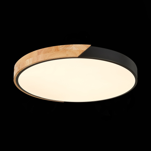 SLE200942-01 Светильник потолочный Черный, Светлое дерево/Белый LED 1*45W 3000K/4000K/6000K FESTA фото 5