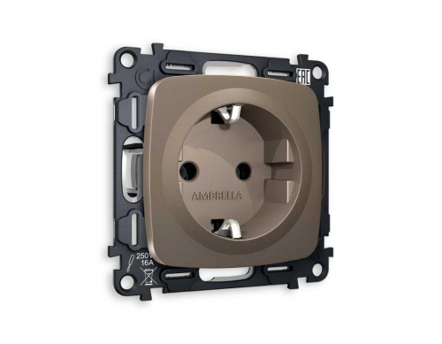 Комплект механизма электрической розетки AMBRELLA VOLT OMEGA Темная бронза матовый с/з на винтовых зажимах QUANT (OP6360, VM141) MO636010 Комплект механизма электрической розетки AMBRELLA VOLT OMEGA Темная бронза матовый с/з на винтовых зажимах QUANT (OP6360, VM141) MO636010