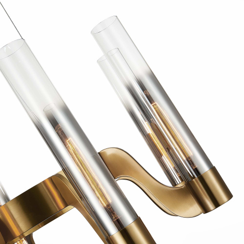 SL1235.303.08 Люстра подвесная ST-Luce Латунь/Хром, Прозрачный E27 8*40W ETTORE фото 3