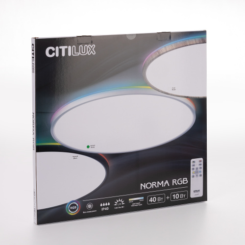 Citilux NORMA CL749500 LED RGB Светильник с пультом Белый фото 10 Citilux NORMA CL749500 LED RGB Светильник с пультом Белый фото 10