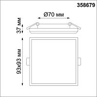 358679 SPOT NT21 590 белый Светильник встраиваемый влагозащищенный IP54 LED 4000K 8W 100-240V PANDORA