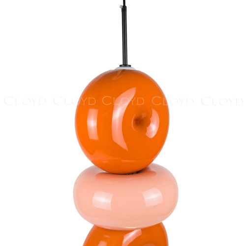 Подвесной светильник Cloyd MOGOTON P1 / Ø25 см - черный - оранж. и розов. керамика (арт.11898) фото 2