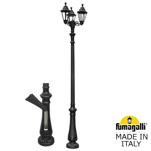 Fumagalli Парковый фонарь FUMAGALLI NEBO BISSO/RUT 3L E26.202.S30.AXE27 Fumagalli Парковый фонарь FUMAGALLI NEBO BISSO/RUT 3L E26.202.S30.AXE27