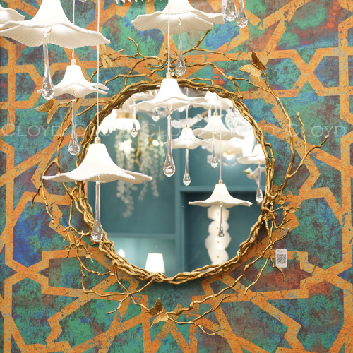 Зеркало Cloyd ZULU Mirror / Ø80 см - латунь (арт.50059) фото 3