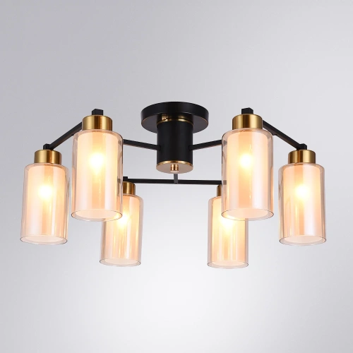 Потолочная люстра Arte Lamp LEO A7027PL-6BK фото 2 Потолочная люстра Arte Lamp LEO A7027PL-6BK фото 2