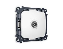 Комплект механизма TV розетки оконечной AMBRELLA VOLT OMEGA Белый матовый 50-870 MHz 1dB QUANT (OP1330, VM202) MO133010