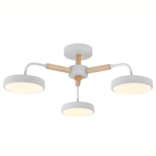 Светильник на штанге Escada 10270/3 LED*60W White/Wood фото 5 Светильник на штанге Escada 10270/3 LED*60W White/Wood фото 5