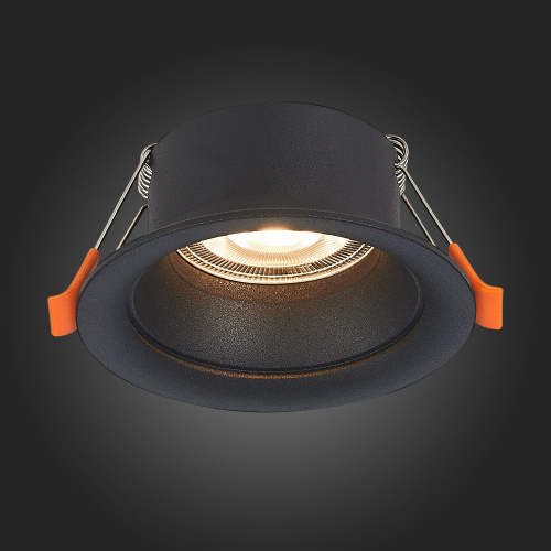 ST200.408.01 Св-к встр. Черный GU10 1*50W  D89xH40 220V Без ламп Встраиваемые светильники фото 8