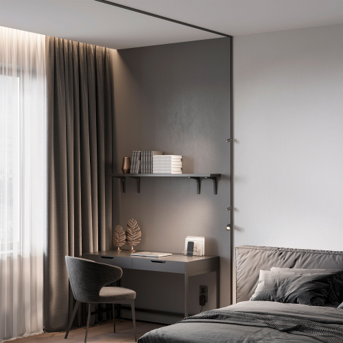 Mini Magnetic Шинопровод накладной Round черный 2м 85165/00 фото 2