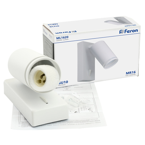 Светильник Feron ML1620 LUNA 35W, 230V, GU10, белый фото 5