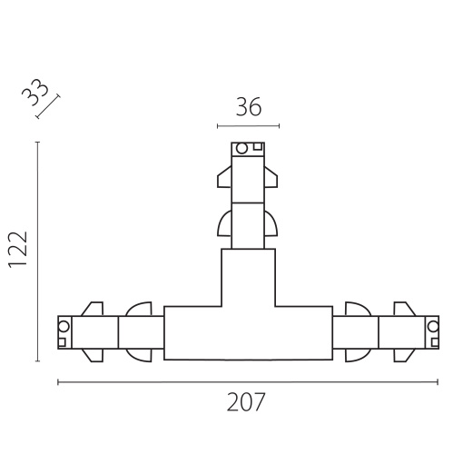504136-DALIR Соединение правое тройное перекидное с подводом питания к треку 5040xx-DALI QUATTRO/DALI/ БЕЛЫЙ фото 2 504136-DALIR Соединение правое тройное перекидное с подводом питания к треку 5040xx-DALI QUATTRO/DALI/ БЕЛЫЙ фото 2