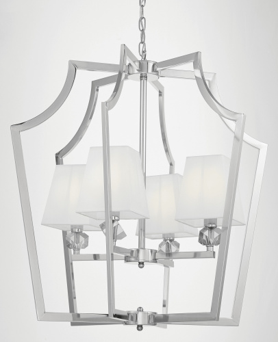 Подвесная люстра Lumina Deco Montero LDP 1249-4 CHR+WT фото 5 Подвесная люстра Lumina Deco Montero LDP 1249-4 CHR+WT фото 5