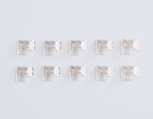 Соединитель угловой L для светодиодной ленты COB RGB 10 мм 12-24В (4 конт.) 10шт фото 3 Соединитель угловой L для светодиодной ленты COB RGB 10 мм 12-24В (4 конт.) 10шт фото 3