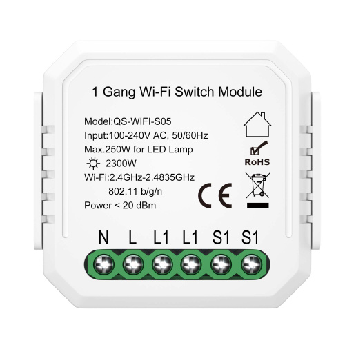 ST9000.500.01C WI-FI реле 1 канал,250W, IP20, L46xW46xH18, 230V, Белый AROUND фото 2 ST9000.500.01C WI-FI реле 1 канал,250W, IP20, L46xW46xH18, 230V, Белый AROUND фото 2