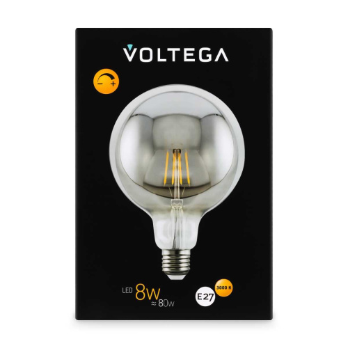 Лампа светодиодная филаментная Voltega 271 E27 8W 3000K дымчатая 8510 фото 10 Лампа светодиодная филаментная Voltega 271 E27 8W 3000K дымчатая 8510 фото 10
