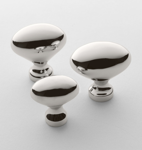 Ручка-кнопка Medium Oval d.3.2 Unlacquered Brass фото 3