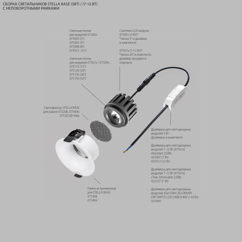 075072 Светодиодный модуль STELLA BASE MR16 LED 7W/12W 861/1476LM 15/24/36/50G СЕРЫЙ 2700K фото 7 075072 Светодиодный модуль STELLA BASE MR16 LED 7W/12W 861/1476LM 15/24/36/50G СЕРЫЙ 2700K фото 7