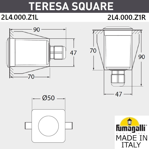 Fumagalli Уличный встраиваемы светильник FUMAGALLI TERESA SQUARE 2L4.000.000.AXZ1L фото 3 Fumagalli Уличный встраиваемы светильник FUMAGALLI TERESA SQUARE 2L4.000.000.AXZ1L фото 3