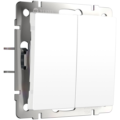 Выключатель двухклавишный с самовозвратом (белый матовый) W1122461 Выключатель двухклавишный с самовозвратом (белый матовый) W1122461