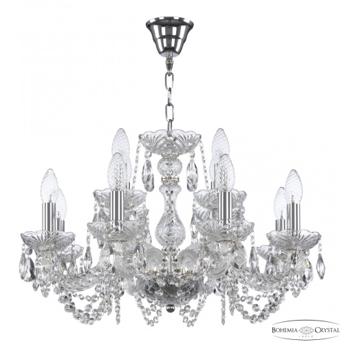 Люстра хрустальная 119/8+4/200 Ni Bohemia Ivele Crystal (Богемия Ивеле Кристалл)