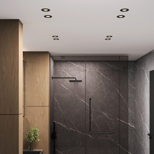 Светильник встраиваемый City GU10 черный IP44 25060/01 фото 2