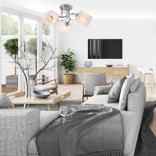 Потолочный светильник Escada 1105/3PL E27*40W Chrome фото 3 Потолочный светильник Escada 1105/3PL E27*40W Chrome фото 3