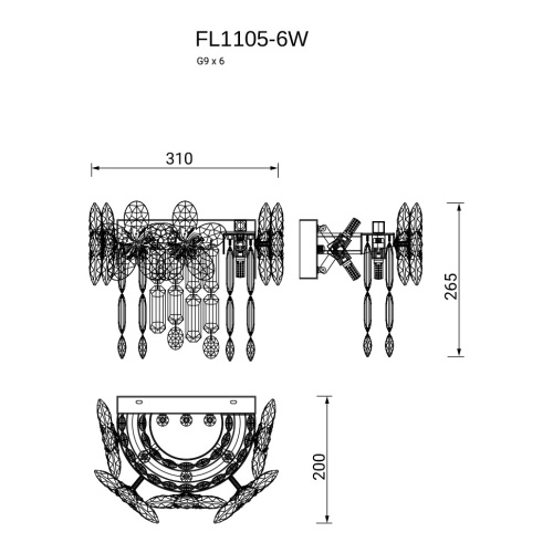 Бра Jardin FL1105-6W фото 4 Бра Jardin FL1105-6W фото 4