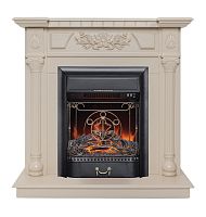 Электрокамин RealFlame Dacota WT белый дуб с очагом Majestic Lux Black