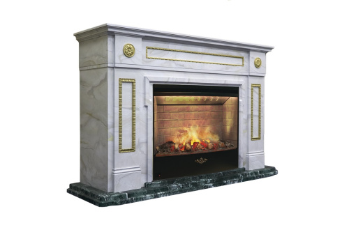 Каминокомплект PRESIDENT/ПРЕЗИДЕНТ Президентский мрамор с очагом Электроочаг FIRESTAR/ФАЕРСТАР 33 фото 2