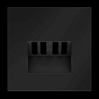 Накладка для розетки акустической 4-местной , S70 (черный матовый) Voltum VLS001508