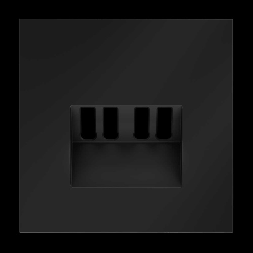 Накладка для розетки акустической 4-местной , S70 (черный матовый) Voltum VLS001508 Накладка для розетки акустической 4-местной , S70 (черный матовый) Voltum VLS001508