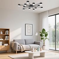 8344/12C COMFI LN26 251 черный, металл Люстра GX53 LED 12*7W 220V TORINA