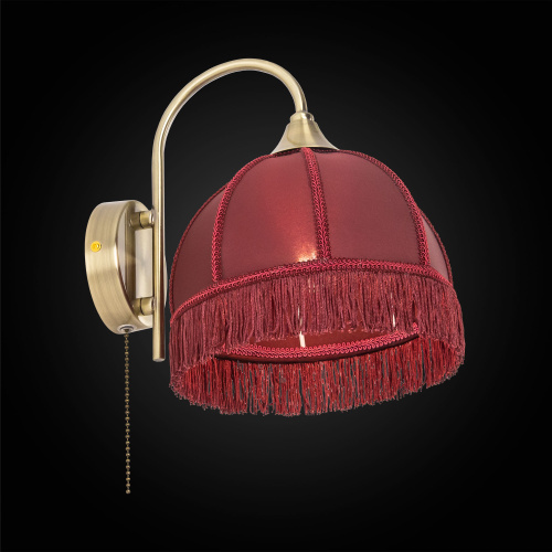 Citilux Базель CL407313 Бра с бордовым абажуром и выключателем фото 3 Citilux Базель CL407313 Бра с бордовым абажуром и выключателем фото 3